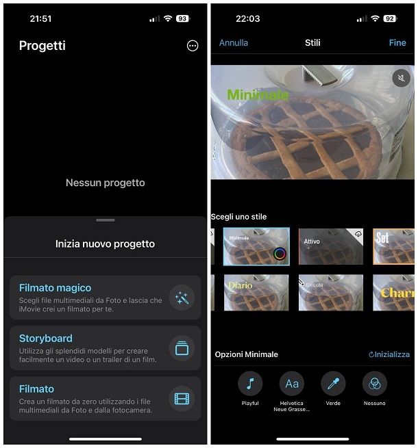 Applicazioni per fare video con foto: iPhone