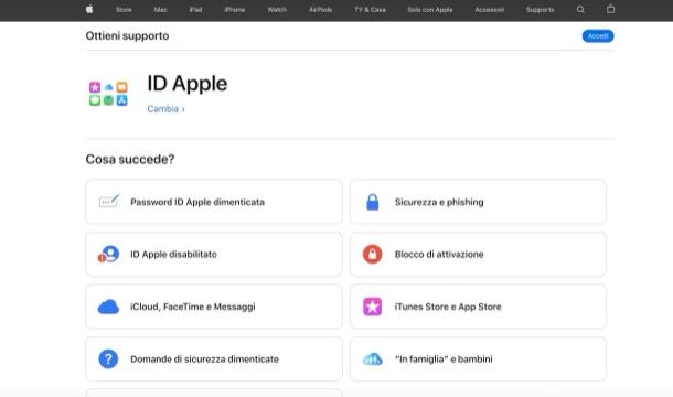 Come riabilitare ID Apple