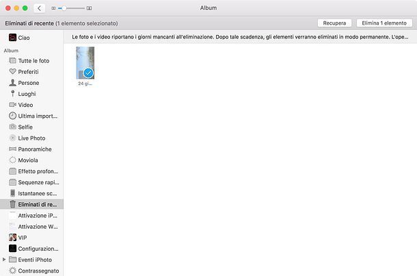 Come ripristinare foto cancellate