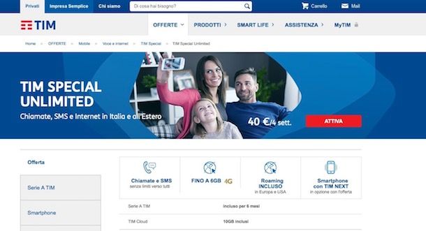 Offerte TIM con telefono