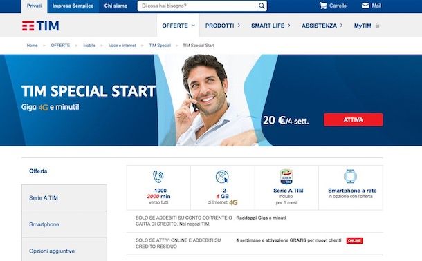 Offerte TIM con telefono