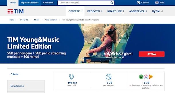 Offerte TIM con telefono