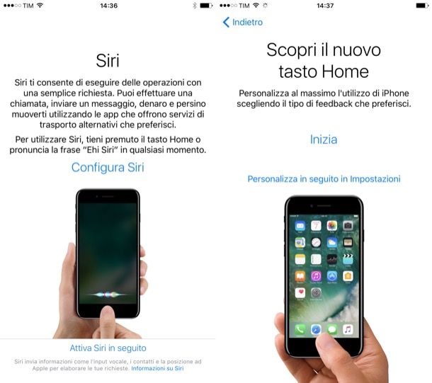 Configurazione iniziale iPhone