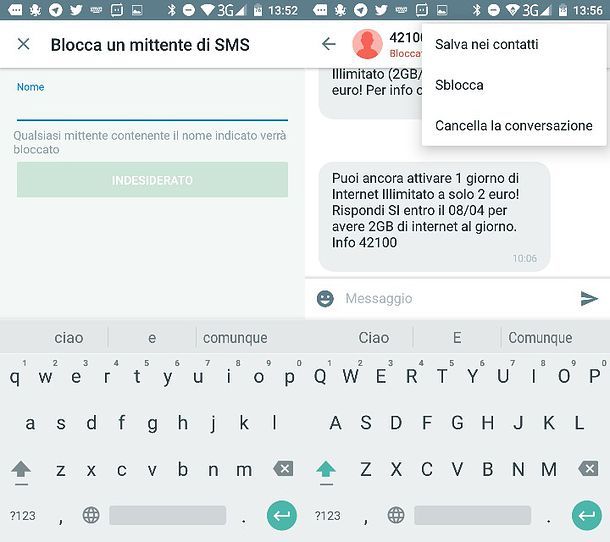 Come bloccare SMS Android