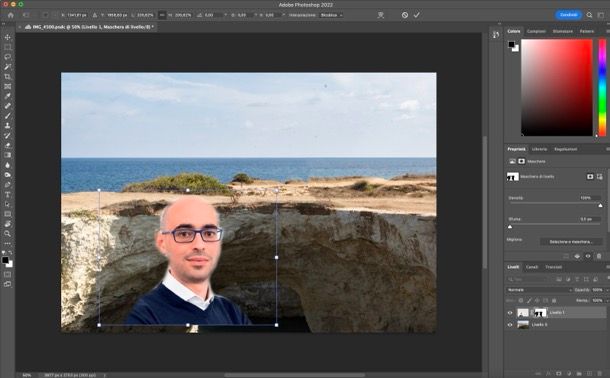 Trasformazione libera di Photoshop