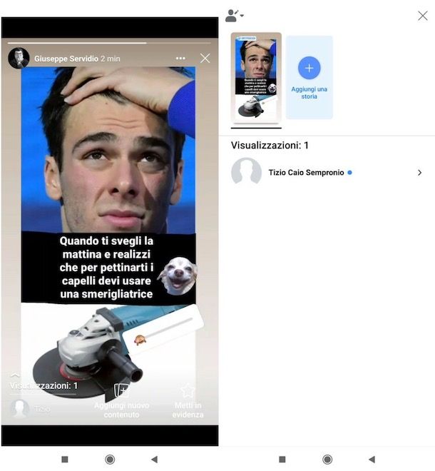 Vedere storie Facebook