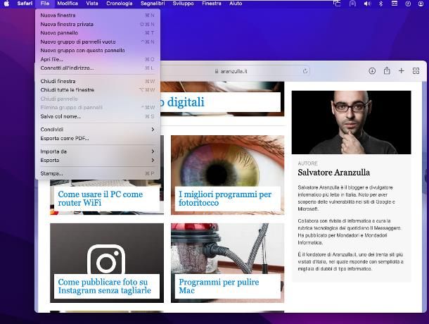 Come salvare una pagina Web su Mac