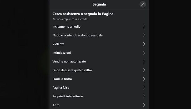 Come posso chiudere una pagina Facebook senza amministratore