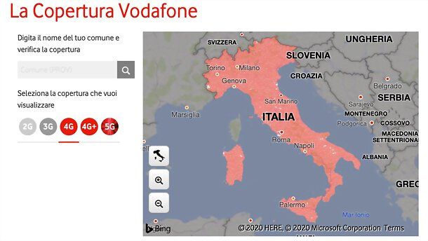 Copertura Vodafone