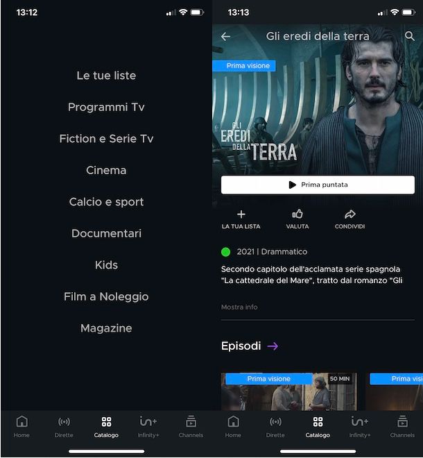 App Mediaset Infinity