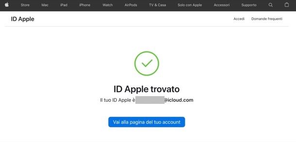Trovare ID Apple