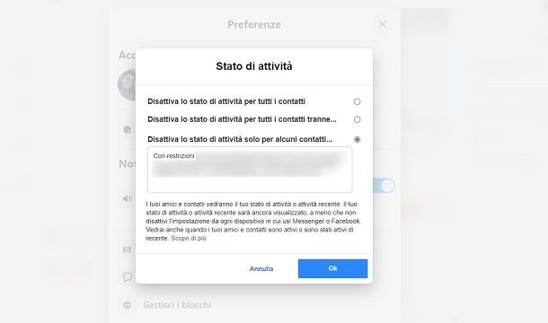 come essere invisibili su Facebook da computer