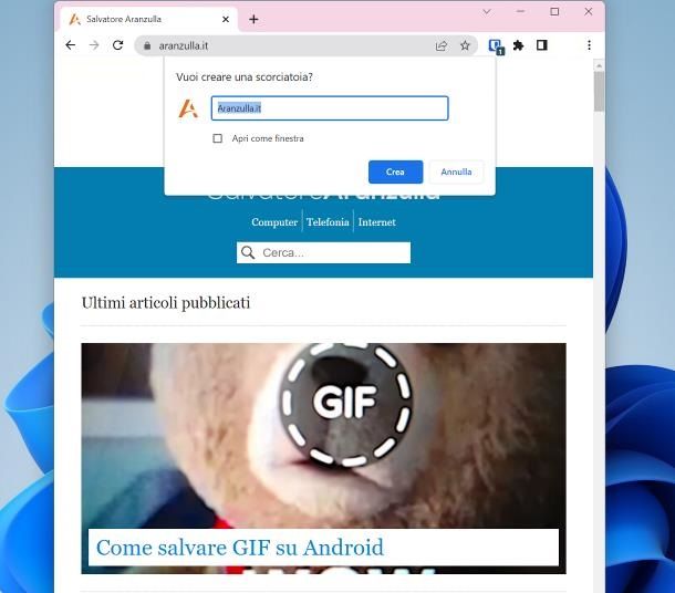 Come salvare una pagina Web sul desktop