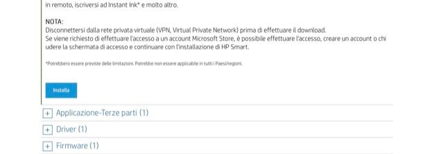 Installare driver HP