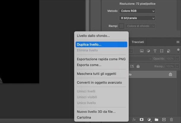 Duplicare un livello su Photoshop