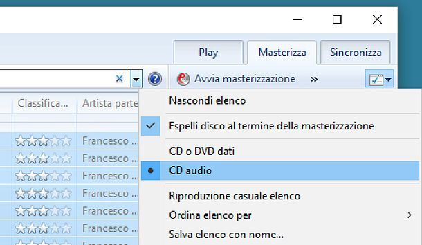 Come duplicare un CD con Windows Media Player