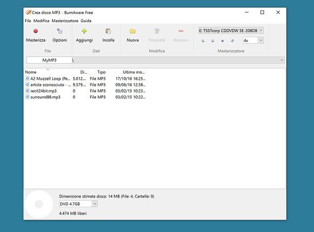 Programma per masterizzare CD MP3