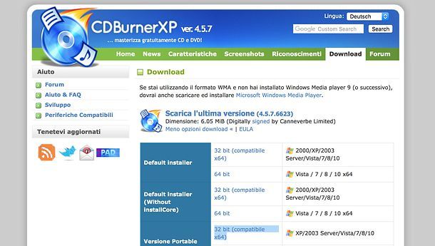 Programma per masterizzare CD audio