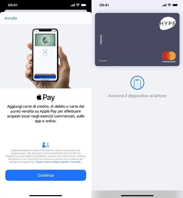 Associare carta ad Apple Pay