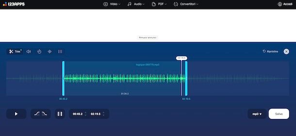 Taglia audio di 123apps