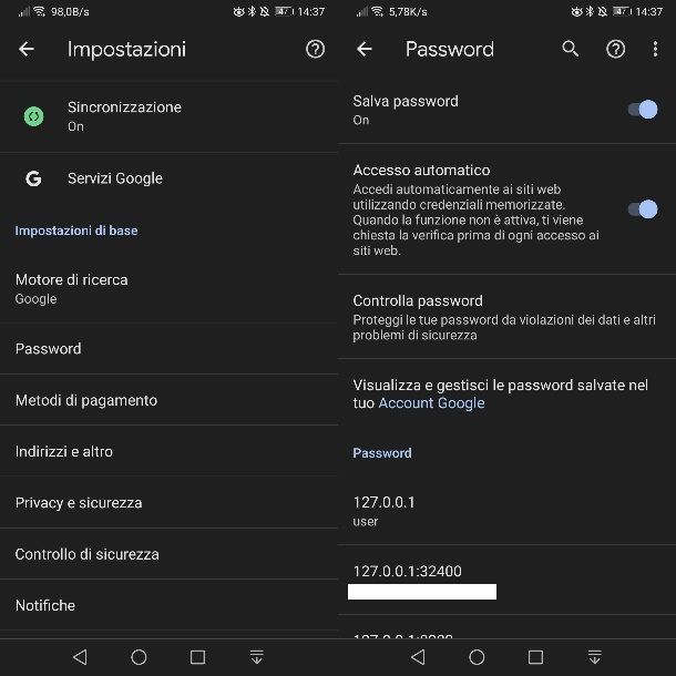 Come memorizzare password in Chrome su smartphone e tablet