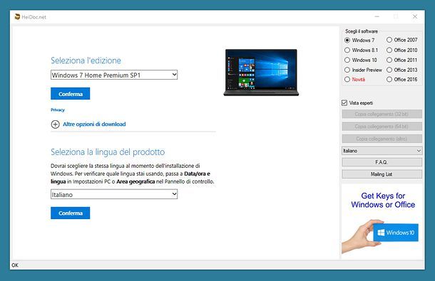 ogni versione windows gratis legalmente