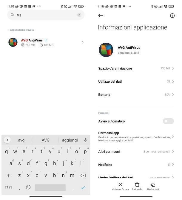 Come si disinstalla AVG da smartphone e tablet