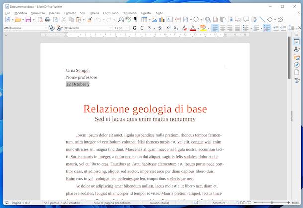 LibreOffice DOCX