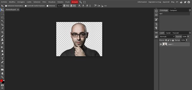 Come modificare PSD online gratis Photopea