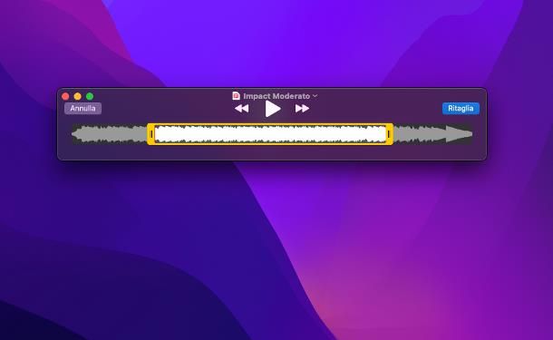 Come tagliare una canzone con QuickTime (macOS)