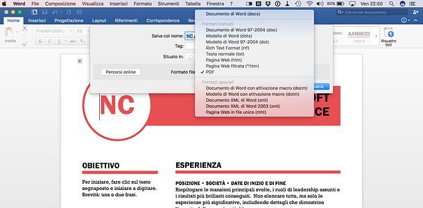 Come creare PDF