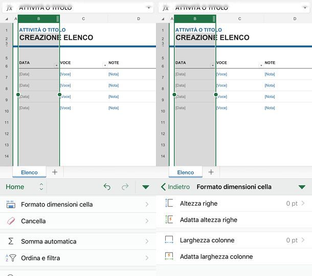 Come adattare le celle di Excel al contenuto