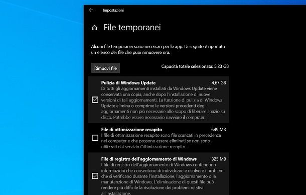 Pulizia di Windows 10