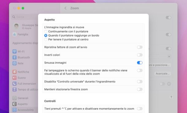 Come personalizzare impostazioni zoom schermo Mac