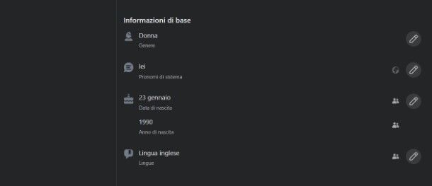 Facebook data di nascita