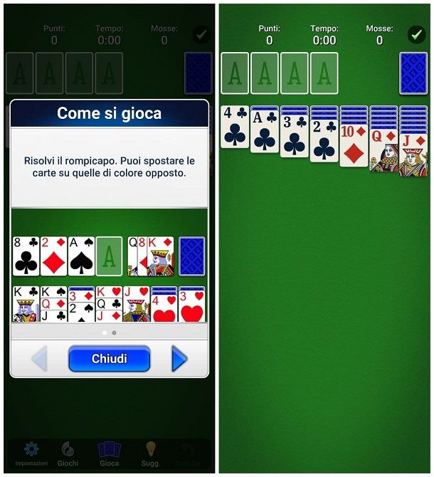 Solitario gratis: gioco per smartphone e tablet