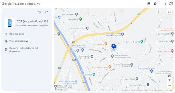 Trova il mio dispositivo
