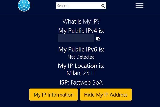 Identificare IP pubblico