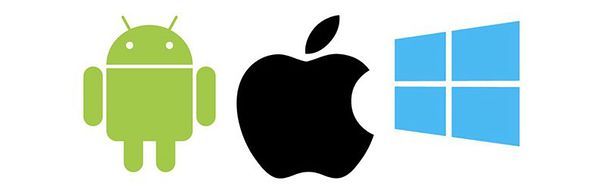Loghi di Apple, Android e Windows