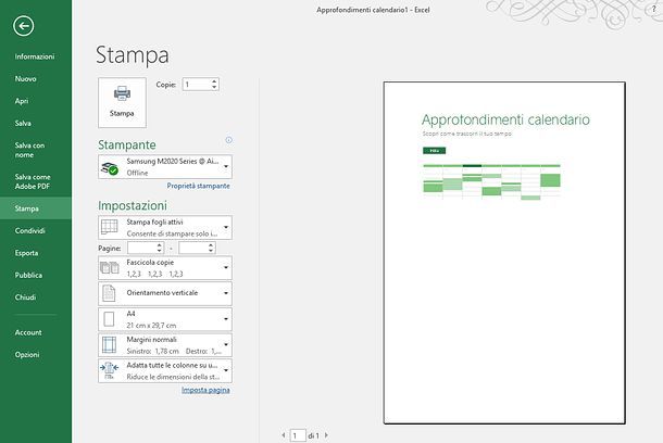 Come adattare un foglio Excel