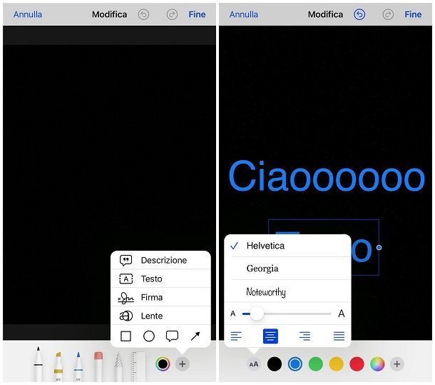Come scrivere su una foto su iPhone