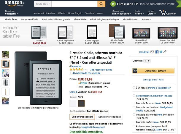 Quale Kindle scegliere