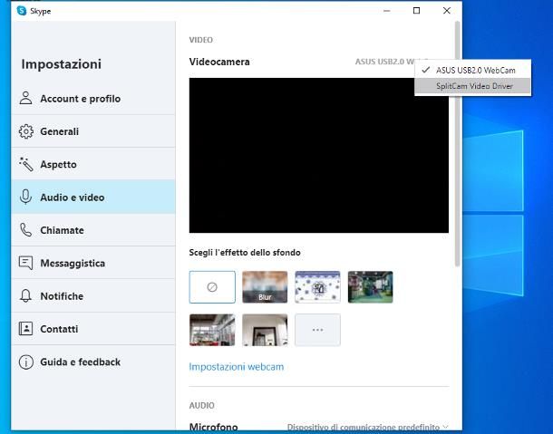 Programmi per webcam: Windows 10