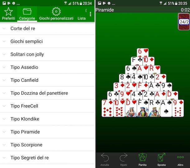 Solitario gratis: gioco per smartphone e tablet