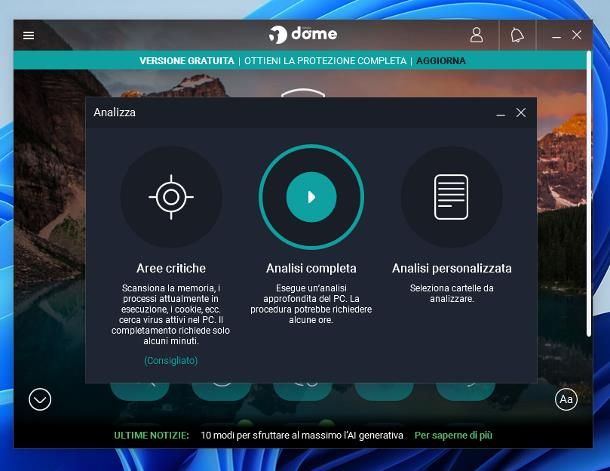 Scansione antivirus online gratis