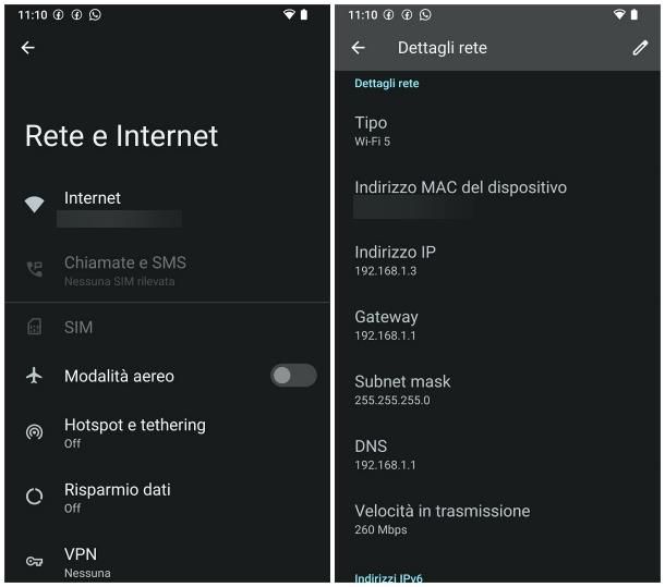 Identificare IP di smartphone e tablet