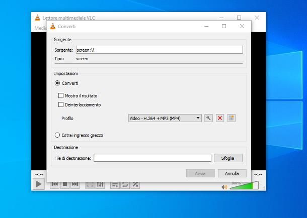 Come registrare un video dal PC con VLC