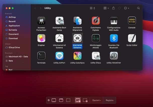 Come registrare un video dal Mac con Istantanea Schermo