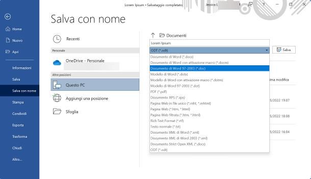 Programmi per convertire ODT in DOC su computer