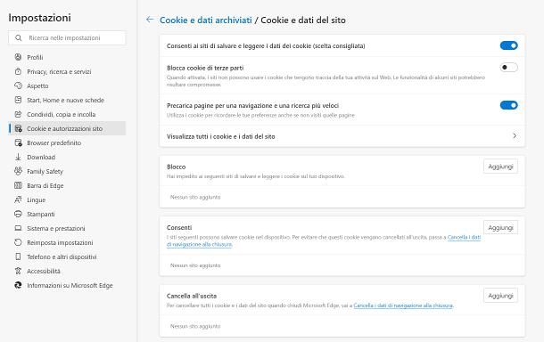 Come abilitare i cookie su Edge